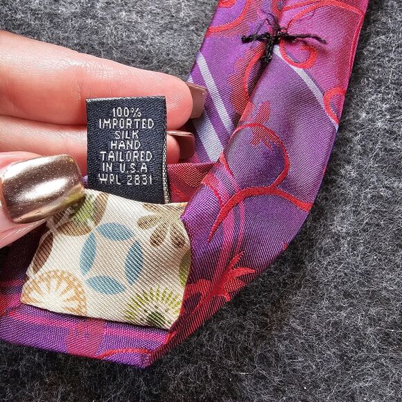 Ted Baker Repp Silk Tie Designer London Luxury USA Stripe 59" Classy Work - Picture 8 of 12